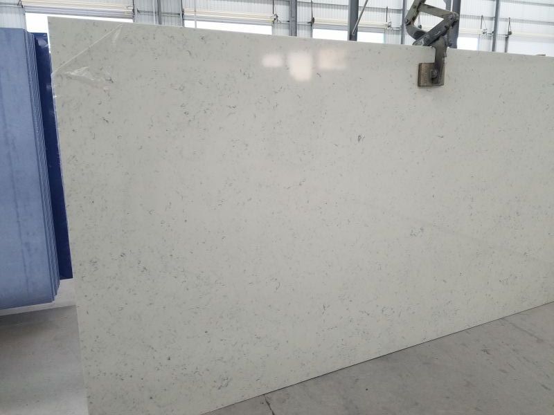 marble look white quartz -01