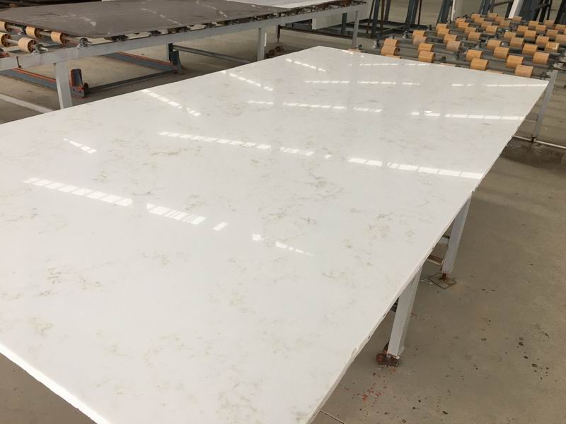 marble look white quartz -03